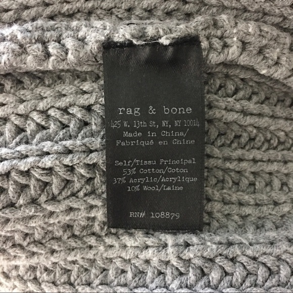 rag & bone/JEAN Camille Tunic Grey Chunky Knit Sweater - Picture 9 of 14